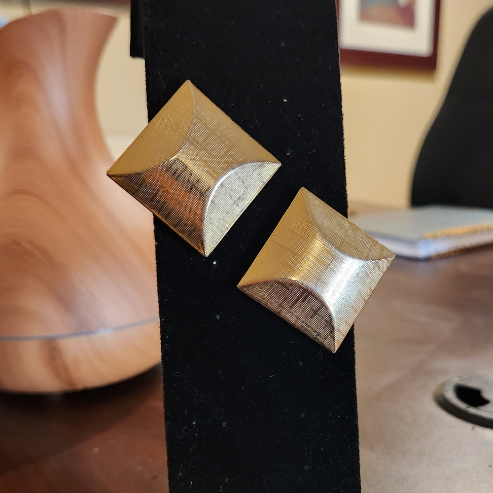 Large Geometric Statement Earrings - image 1